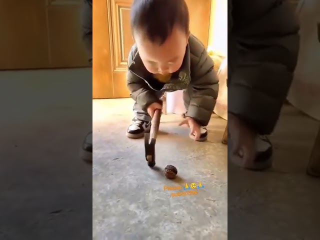 Cute baby funny video 😀😍 #shorts #3comedian