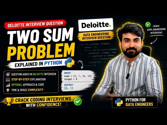 Python Two Sum Interview Question | Real Deloitte Data Engineer Interview