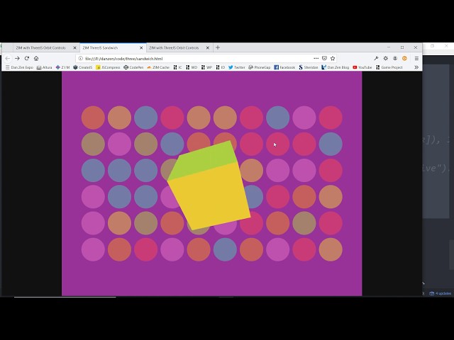 ZIM Bubbling: 110.  ThreeJS OrbitControls at https://zimjs.com