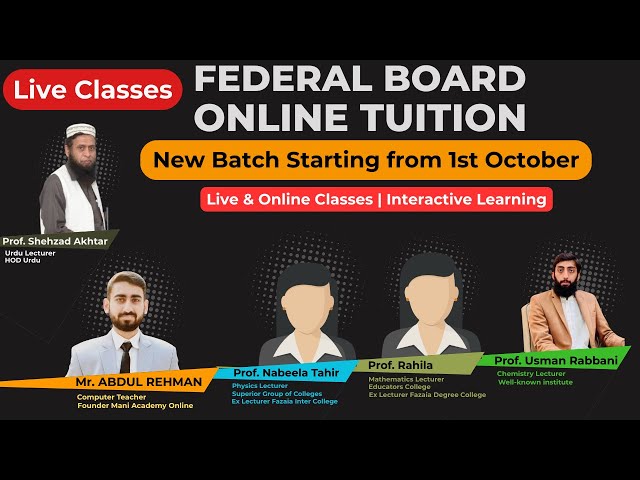 Online Classes 2025 | Starting 1st October | Mani Academy Online | NBF Syllabus with Mani