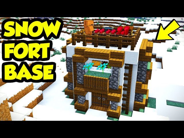 Minecraft Snow House Survival Base Tutorial (How to Build)