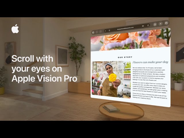 How to scroll with your eyes on Apple Vision Pro | Apple Support