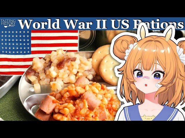 German Vtuber Reacts To What American Soldiers Ate In WWII (B-Ration) | Tasting History Max Miller