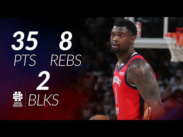 Zion Williamson 35 pts 8 rebs 2 blks vs Blazers 25/26 season