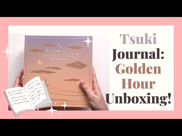 UNBOXING the Tsuki Golden Hours JOURNAL SET! - notebooktherapy stationery