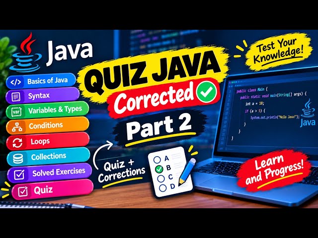 🔥 Java Quiz — 50 Questions with Answers | OOP, Inheritance, Exceptions & Collections | Part 2
