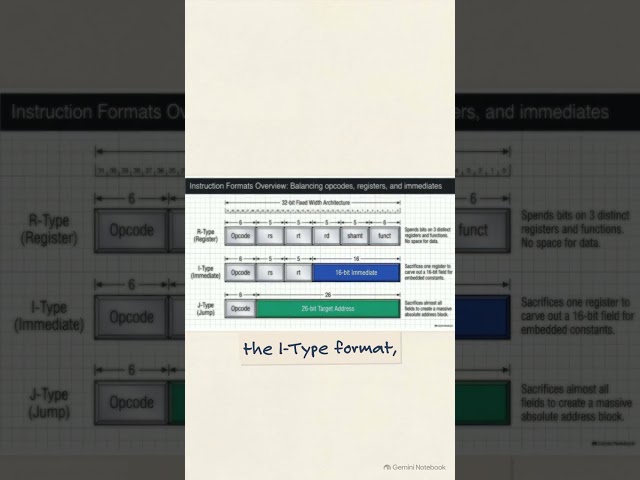 How CPUs Pack Commands Into 32 Bits?(I type , R type, J type)