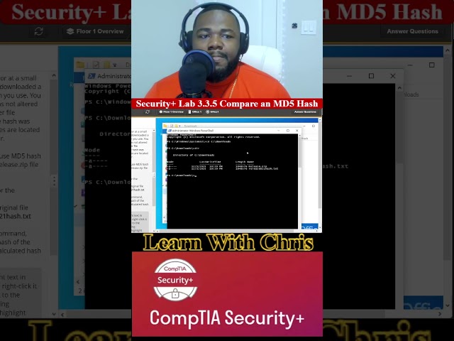 Security+ Lab 3 3 5 Compare an MD5 Hash