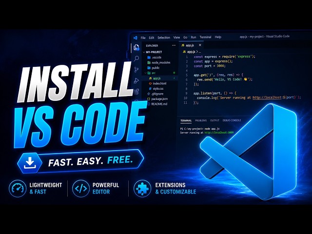 Install VS Code in 2 Minutes | Beginner Guide