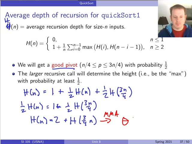 Unit 8 Class 37: QuickSort, CountingSort, RadixSort