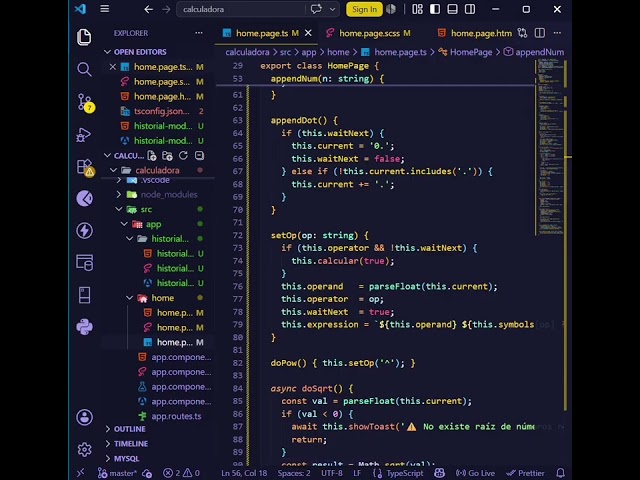Calculadora con Ionic