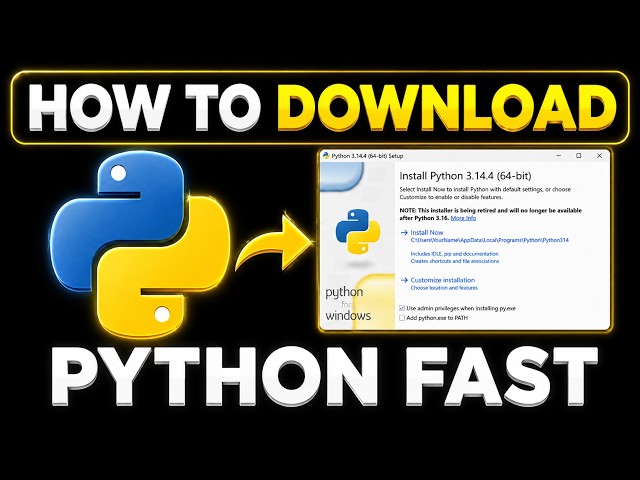 How To Install Python On Windows 11 -  How To Install Python Full Tutorial! (Python Download)