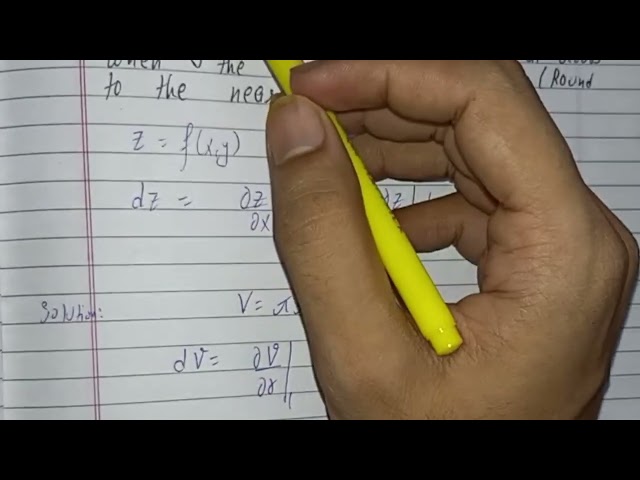 2025-26 1(c) Total Differential & Approximation of Percentage Error | By Aditya Dubey