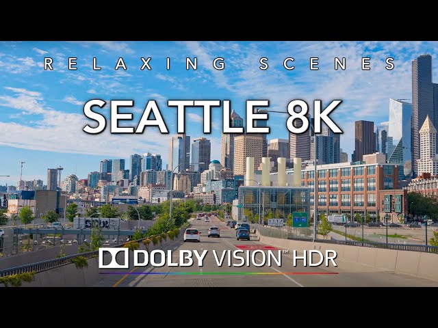 Road Trip USA Part 13 - Driving Seattle 8K Dolby Vision HDR - Washington State
