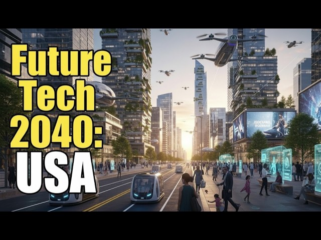 Future Tech Explained: What Will America Look Like in 2040? AI Cities, Flying Cars & Smart Life