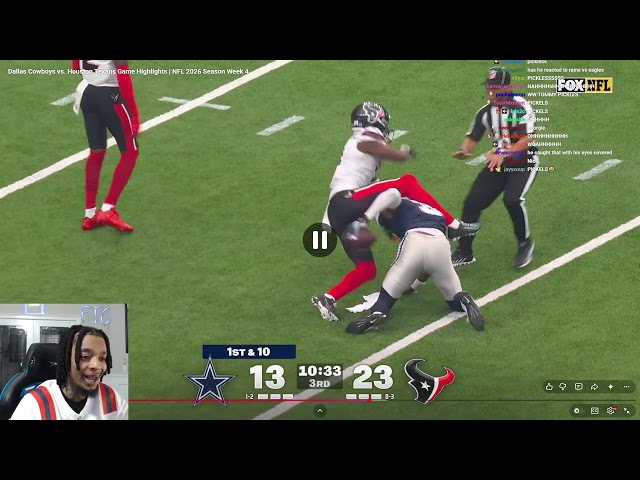 FlightReacts To Dallas Cowboys vs. Houston Texans Game Highlights | NFL 2026 Season Week 4!