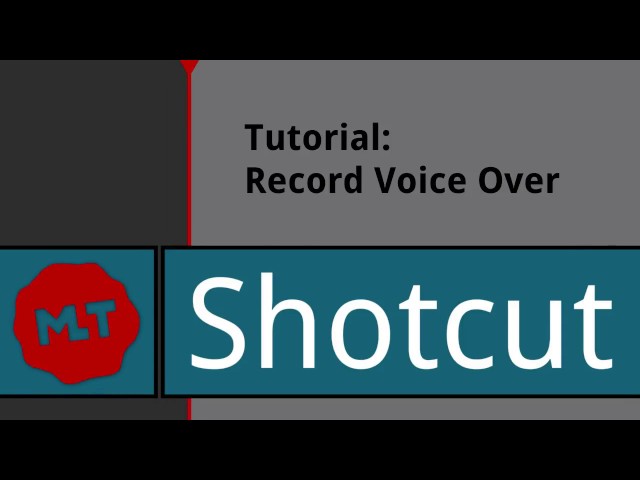 Shotcut Tutorial: Record Voice Over