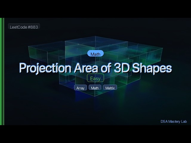 LeetCode 883: Projection Area of 3D Shapes — The Math Trick (C#)