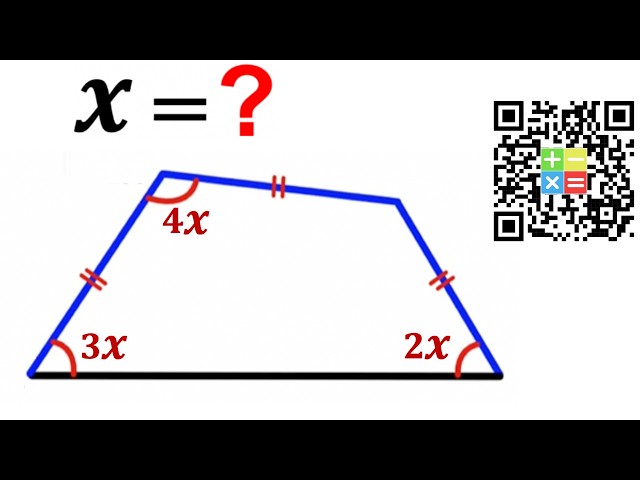 Can you calculate the value of angle X? | (Quadrilateral) | #math #maths | #geometry
