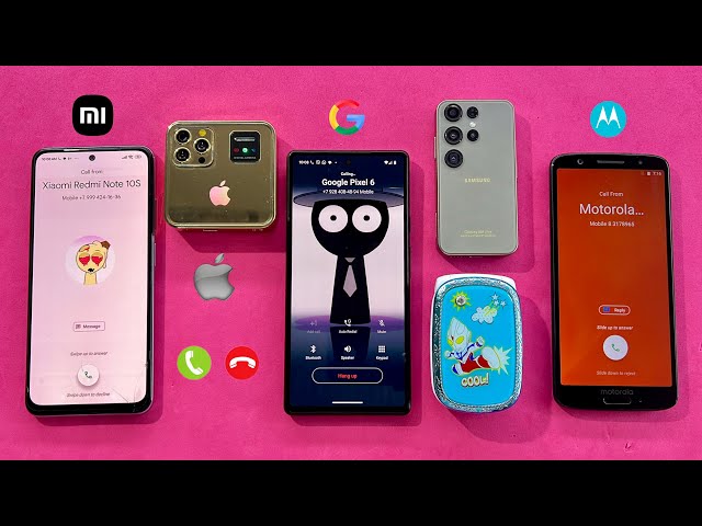 Google Pixel 6 Calling on i19pro+XIAOMI Mi 10s+Samsung S24Ultra+Cool Phone, Motorola Moto FAKE Call