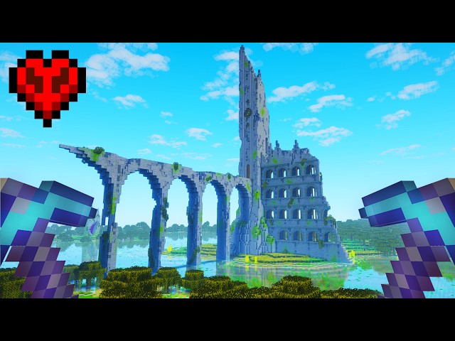 I Built a RUINED CASTLE in Minecraft Hardcore