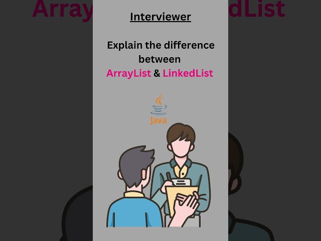 Difference between ArrayList & LinkedList | Java Programming #shorts
