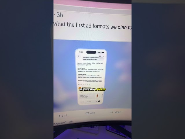 ChatGPT is starting to show ads?😭 #chatgpt #technews #ainews #tech #coding