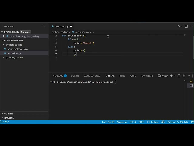 Can a Python Function Call Itself? 🤯 | Recursion Explained in 1 Minute