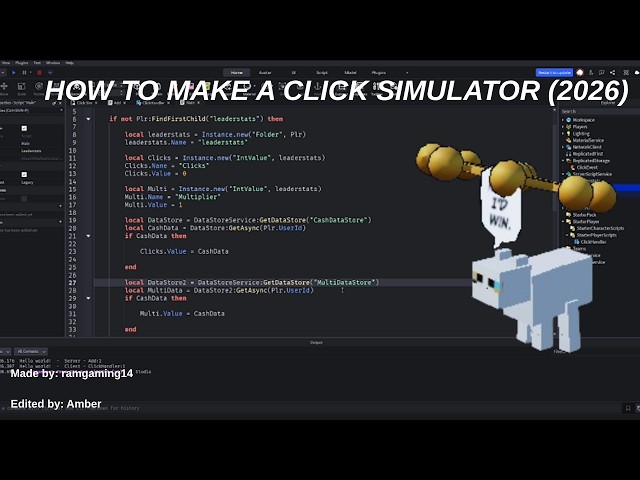 Build Your Own Roblox Click Simulator! (2026) | Part 1