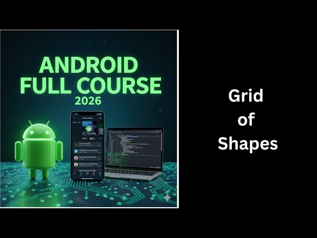 (467) Grid of Shapes in Android Studio | GridView Project | Complete Android Course
