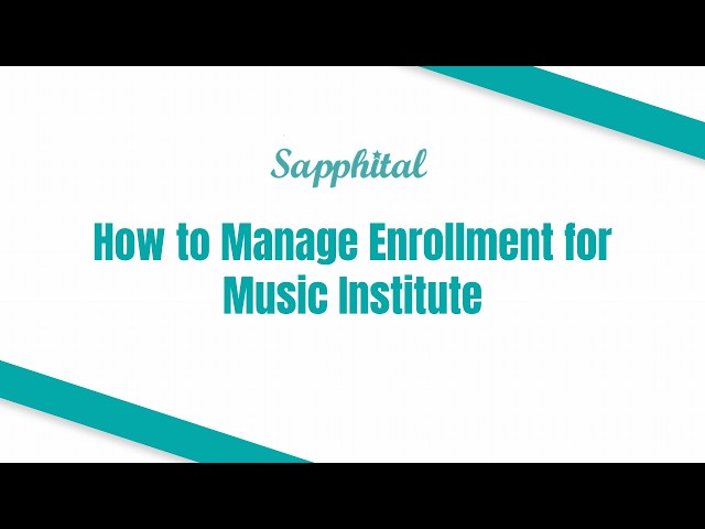 How to Manage Enrollment for Music Institute