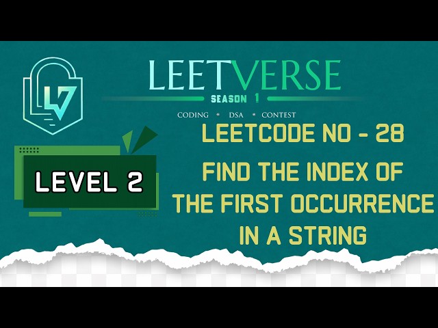LeetCode 28 | Find the Index of the First Occurrence in a String