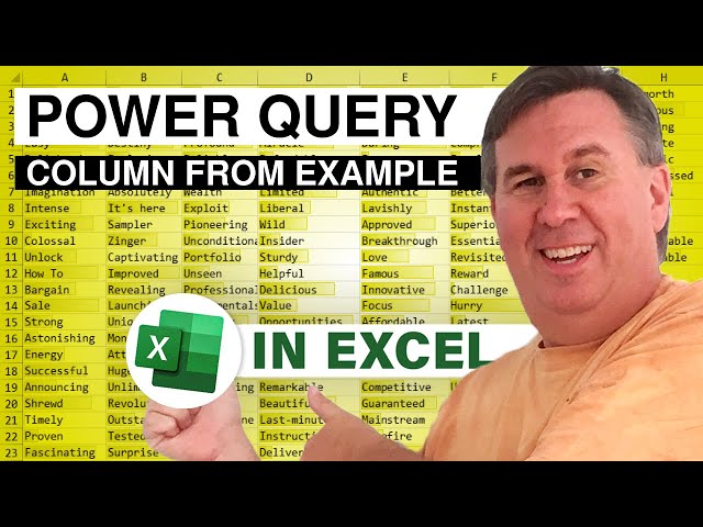 Excel - Just Arrived in Power Query: Column From Examples - Episode 2266