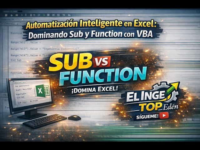 Automatización Inteligente en Excel: Dominando Sub y Function con VBA. Práctica #14