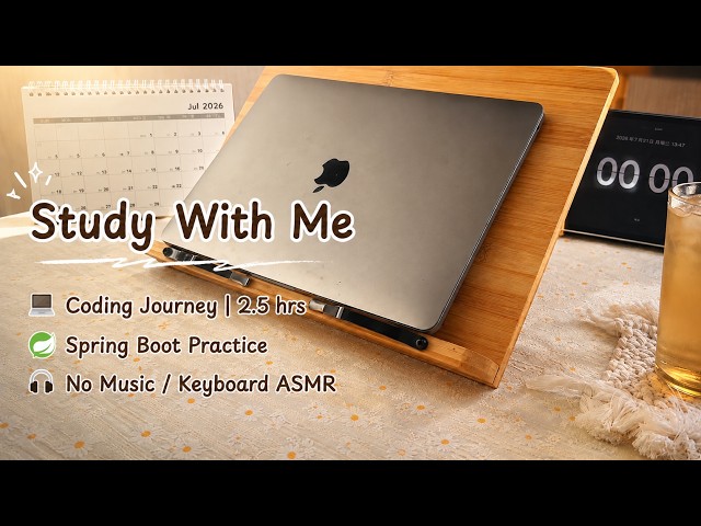Study With Me | day 06 | Spring Boot Practice | Coding & Keyboard ASMR | 2.5 hrs