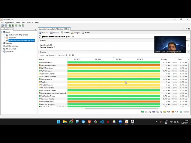Uso de VisualVM para testing de rendimiento