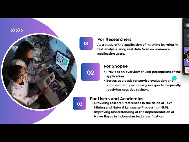 Presentation progress of Project Sentiment AnalysisShopee App Review Using Naive Bayes Algorithm