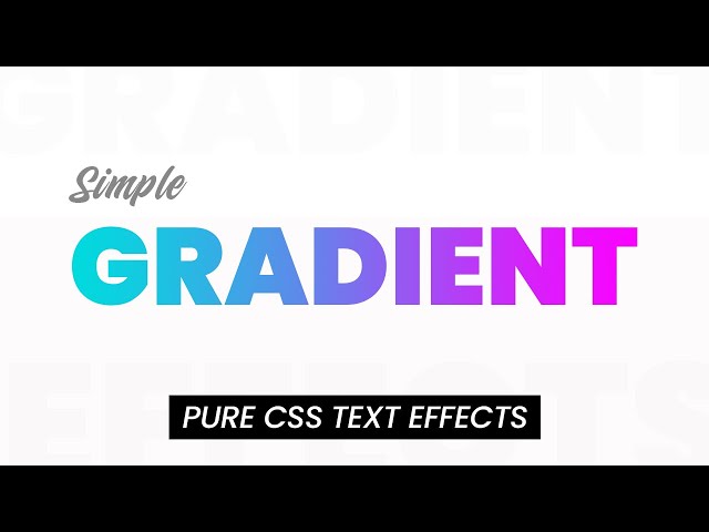 How to create Gradient Text using Html and CSS