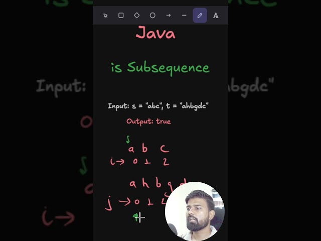 Is Subsequence? | Two Pointer Approach | LeetCode 392 | Java