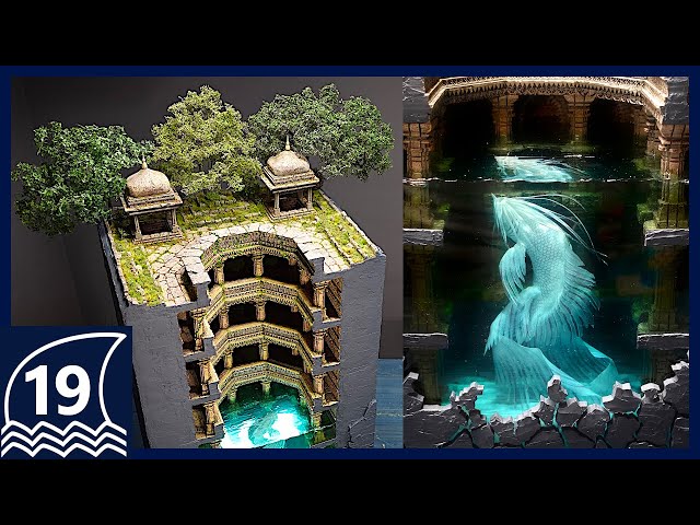 Diorama of "The Well that Never Runs Dry and the Guardian"