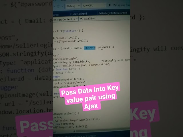 How to pass data using Ajax #codewithND #codelover #code #Ajax #jquery #codelover
