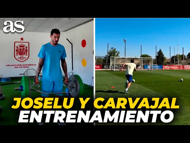 JOSELU y CARVAJAL se ejercitan en LAS ROZAS a la espera de nuevo equipo