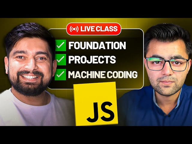 A fast paced Javascript LIVE course with projects