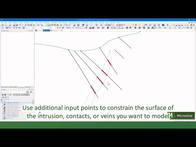 Micromine 2020 New Features - Implicit Vein Lithology Modelling