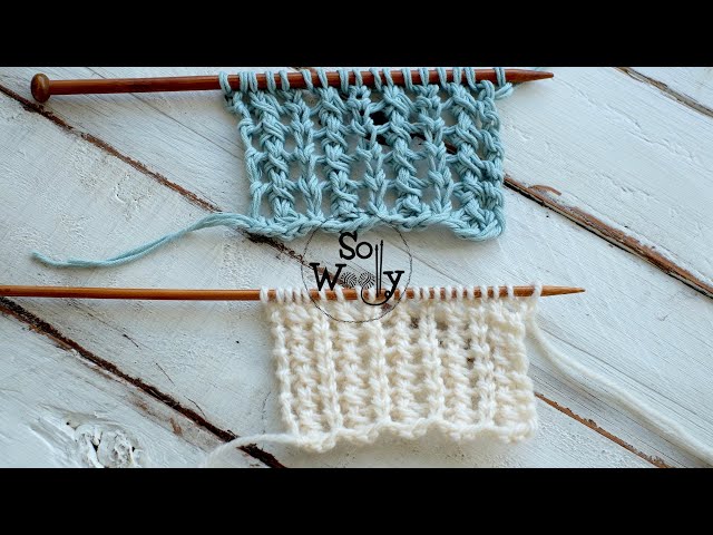 How to knit a Super Easy Two-row Repeat Lace stitch pattern - So Woolly