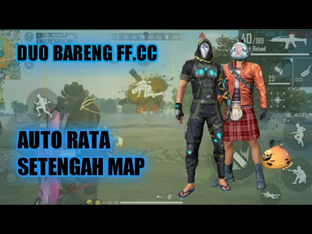 DUO BARENG FF.CC AUTO RATA SETENGAH MAP!!!! FREEFIRE BATTLEGROUNDS