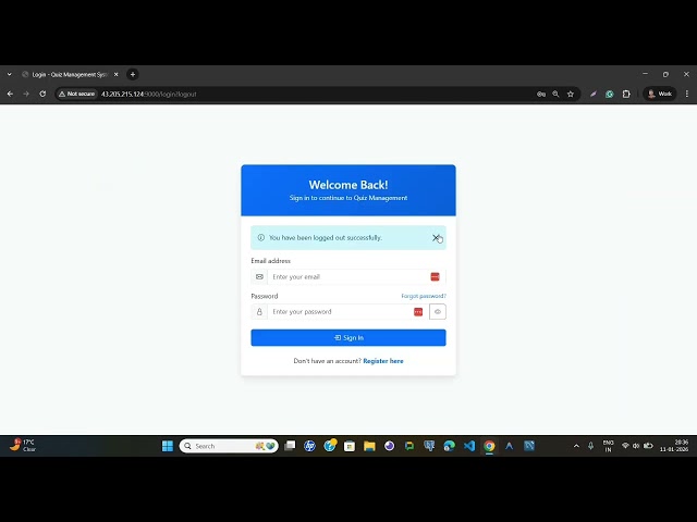 Quiz Management Application