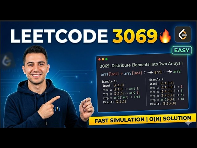 LeetCode 3069 | Distribute Elements Into Two Arrays I | Easy Simulation Solution | C++ Java Python