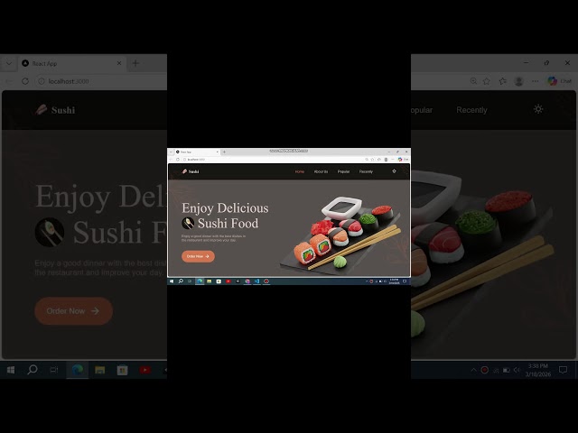 Build a Modern Sushi Website in React - Smooth Animations & Responsive Design