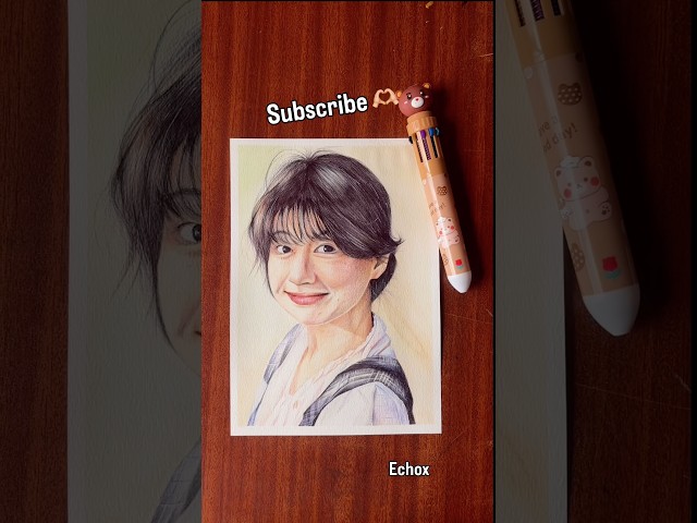 I Drew a Realistic Portrait Using ONLY a Pen #art #pendrawing #portrait